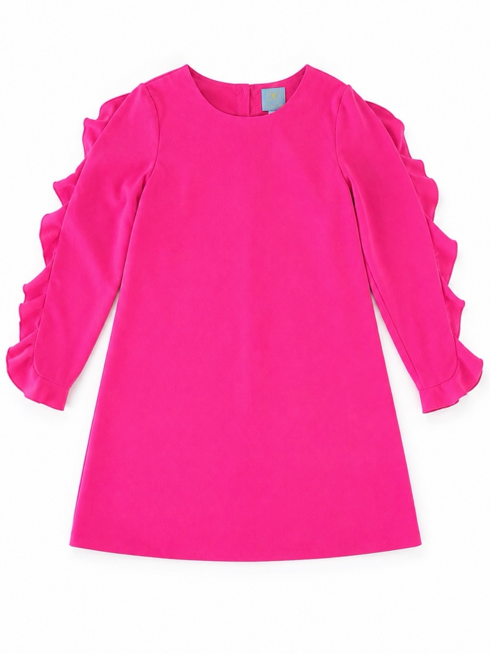 CeCe Hot Pink Ruffle-Sleeve Shift Dress